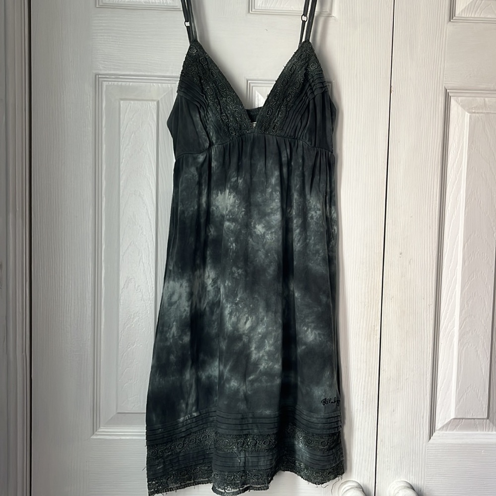 Billabong blue gray tie dye tank top dress - sz Medium